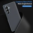 thumbnail image 3 of Case for Samsung Galaxy Z Fold 7, Carbon Fiber Texture Skin-Friendly Slim Back Cover with Hinge Protection, Lightweight Design, No Front Cover, Shockproof Drop-Resistant Phone Case, Black, 3 of 7