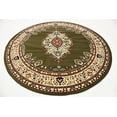 thumbnail image 2 of Unique Loom 3123468 8 feet 0 inches (8' 0" Round) Mashad Green Area Rug, Olive/Ivory, 2 of 6