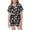 p-514Black1186, variant on CAIVO 2 Piece Pajama Sets Girls Lapel Short Sleeve Button Down Shirt With Shorts Casual Bowknot Printed Loungewear Sleepwear For Kids Soft Breathable Summer Nightclothes Pjs