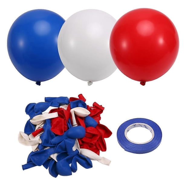 Red White and Blue Balloons, 67pcs 12 Inch Red White and Royal Blue Balloons 4th of July Patriotic Balloons