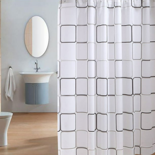 Shower Curtain Bathroom Partition Curtain Shower Curtain.4x2m 16 Hooks Door Curtains Window Curtains