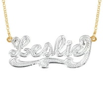 Personalized Bling Name Necklace in 14K Gold-Plated Sterling Silver
