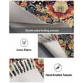 thumbnail image 5 of Boho Flowers Bath Rug 2x3ft Woven Bathroom Entryway Runner Rug,Tribal Bohemian Colorful Traditional Floral Washable Living Room Hallway Bedroom Kitchen Carpet with Tassels,Indoor Outdoor Doormat, 5 of 5