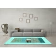 thumbnail image 3 of Ahgly Company Indoor Rectangle Solid Light Blue Modern Area Rugs, 7' x 10', 3 of 4