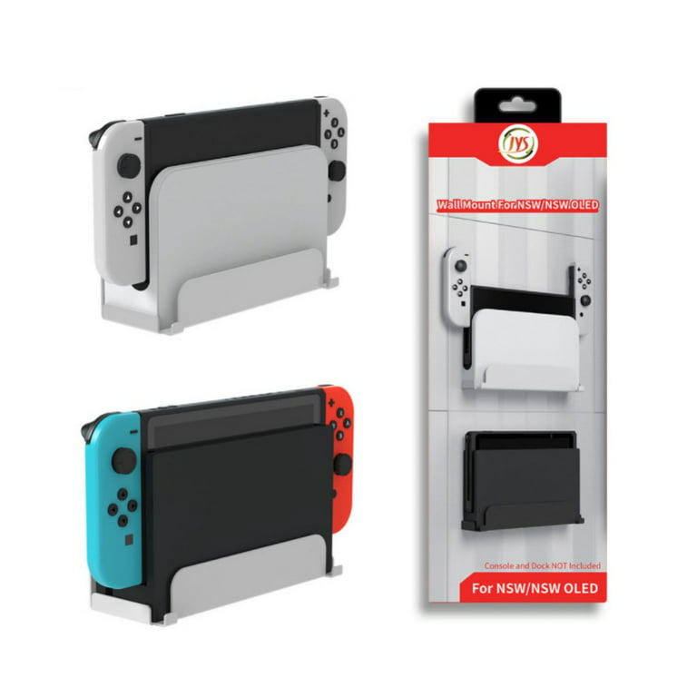 LINGYOU Wall Mount for Nintendo Switch & Switch OLED with 6 Slots and 2  Hook, Safely Store Your Switch Console Near or Behind TV