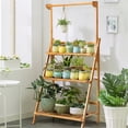 thumbnail image 1 of Estante Plegable Decorativo Costway para Plantas y Flores Bambú 70 x 40 x 120-144 cm, 1 of 9