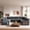 Dark Gray, variant on 80" 5 Seat L Shaped Modular Sectional Sleeper Sofa Bed with Pull Out Bed/Reclining Backrest/USB Ports/Storage & Tufted Seat, Sectional Sleeper Couch, Tool-Free Assembly,Chenille Fabric White