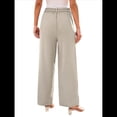 thumbnail image 2 of Pantalones de Vestir de Pierna y Cintura Alta para Mujer. Beige XL, 2 of 7