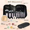 thumbnail image 2 of 15 pc STARTER KIT w/BRUSHES & CASE (WARM Neutral Shade-Most Popular) Mineral Makeup Foundation Blush Bronzer Illuminating Veil Set Bare Skin Matte Powder, 2 of 6