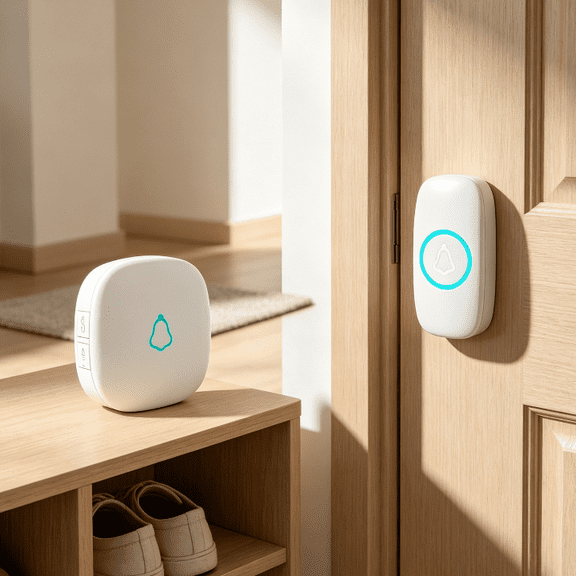 Doorbell, Waterproof Wireless Doorbell Chime Kit , 1000ft Wireless Range, LED Flash Door Bell for Home & Classroom #White