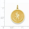 thumbnail image 2 of Beautiful 14k WRESTLING Disc Charm, 2 of 2