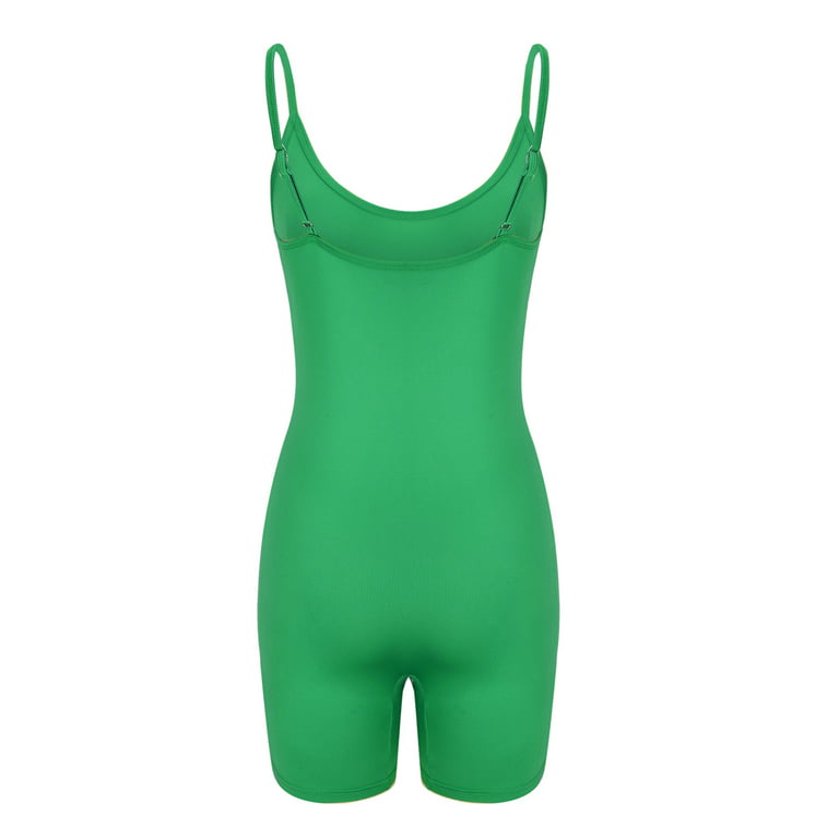 QUYUON Workout Jumpsuits Women Yoga Rompers Ribbed One-Piece