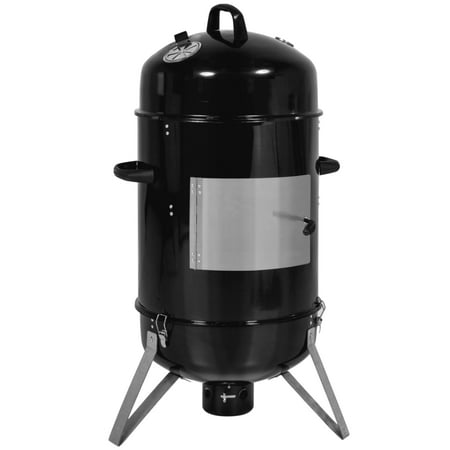 Best Choice Products 43in 3-Piece Outdoor BBQ Charcoal Vertical Design Smoker - Black