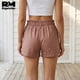 thumbnail image 4 of Short Casual de Mujer Con Cordón Ajustable y Bolsillos rosa Grande, 4 of 5