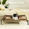 thumbnail image 4 of Elevated Dog Bed, Cooling Raised Dog Cots Beds for Large Dogs with Bolster, Dog mat, Breathable Mesh, Chew Resistant Outdoor Dog Bed, Proof Portable Pet Cot, Medium, 4 of 7