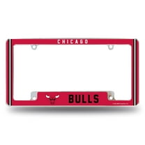 Chicago Basketball Bull's Chrome Metal License Plate Frame