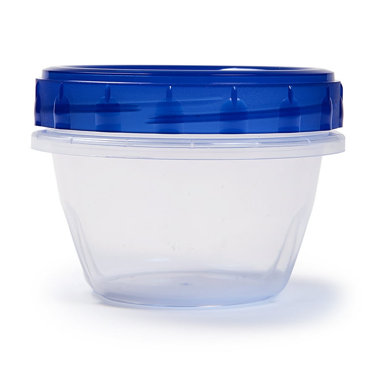 FLP 8010 Easy Pack 11 Fluid Ounce Round Plastic Storage Containers With Lids  - Assorted Colors: Covered Storage Small Up To 1 Liter or 33 Ounces  (740985880104-1)