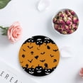 thumbnail image 4 of FMSHPON Halloween Pumpkins and Bat Silhouette Orange Set of 6 Round Coaster for Drinks, Absorbent Ceramic Stone Coasters Cup Mat with Cork Base for Home Kitchen Room Coffee Table Bar Decor, 4 of 6