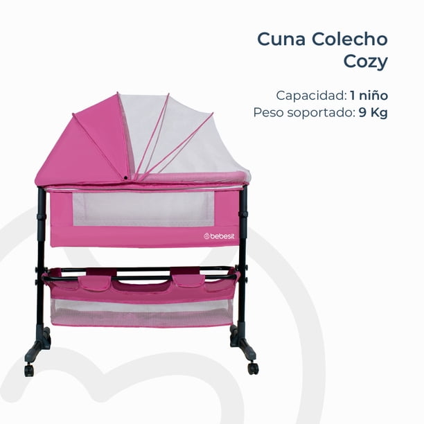 Cuna Colecho Cozy Bebesit con Colchón Mosquitero y Canasto