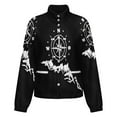 thumbnail image 5 of Jackets for Women Winter Coat Jackets Flannel Stand Collar Jacket(Compass Graphics,Size:S-4XL), 5 of 7