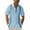 Lake Blue, variant on Mens Button Down Shirt Casual Beach Slim Fit Turn-down Tops