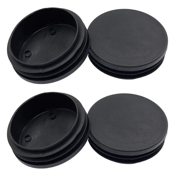 Tapón de plástico Suiwotin, tapas redondas negras de 76 mm, 4 piezas