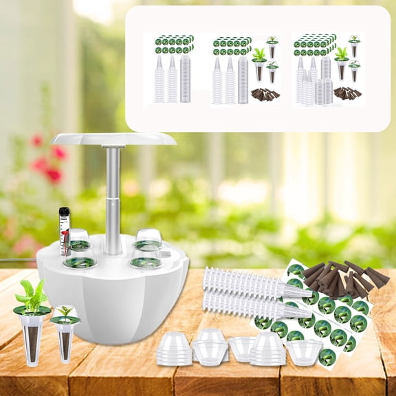 Green Pod Kit for Leafy Vegetables, Romaine & Butterhead Lettuce – 30 or 50 pcs Hydroponic Starter Set with Seedling Covers, Stickers, Planting Baskets & Cotton Sponges