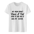 thumbnail image 5 of Daisyyozoid T-Shirt Joyeuse Fête des Mères pour Femmes Col Rond Imprimé Lettre Manches Courtes Décontracté, 5 of 5