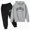 Y102-Dark Gray, variant on NOLDARES Boys Girls Letter Print Clothes, Boy Girl Clothes Fall Winter Outfits Long-sleeved Hooded Sweatshirt Pants 2Pcs Sets(Y102-Black)