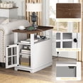 thumbnail image 4 of PLAMLE End Tables for Living Room with Storage Shelf,Narrow Sofa Side Table Slim Chair Side Table Adjustable Feet End table for Bedroom, 4 of 8