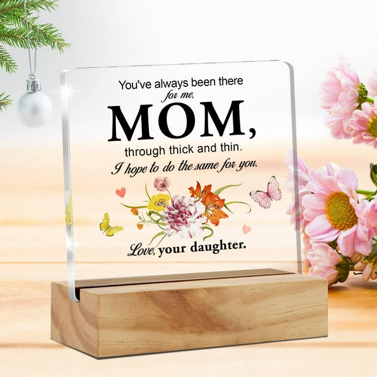 Zomyto 4"x4" Mom Gifts from Daughter, Mothers Day Gift Mom Birthday Gifts  for Mother from Daughter,Appreciation Gifts for Mom Mother Mommy from