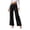 Black, variant on Women's Pants, Womens Wide Leg Dress Pants Criss Cross High Waist Novelty Trousers Stylish Casual Cut Strappy Flowy Pants