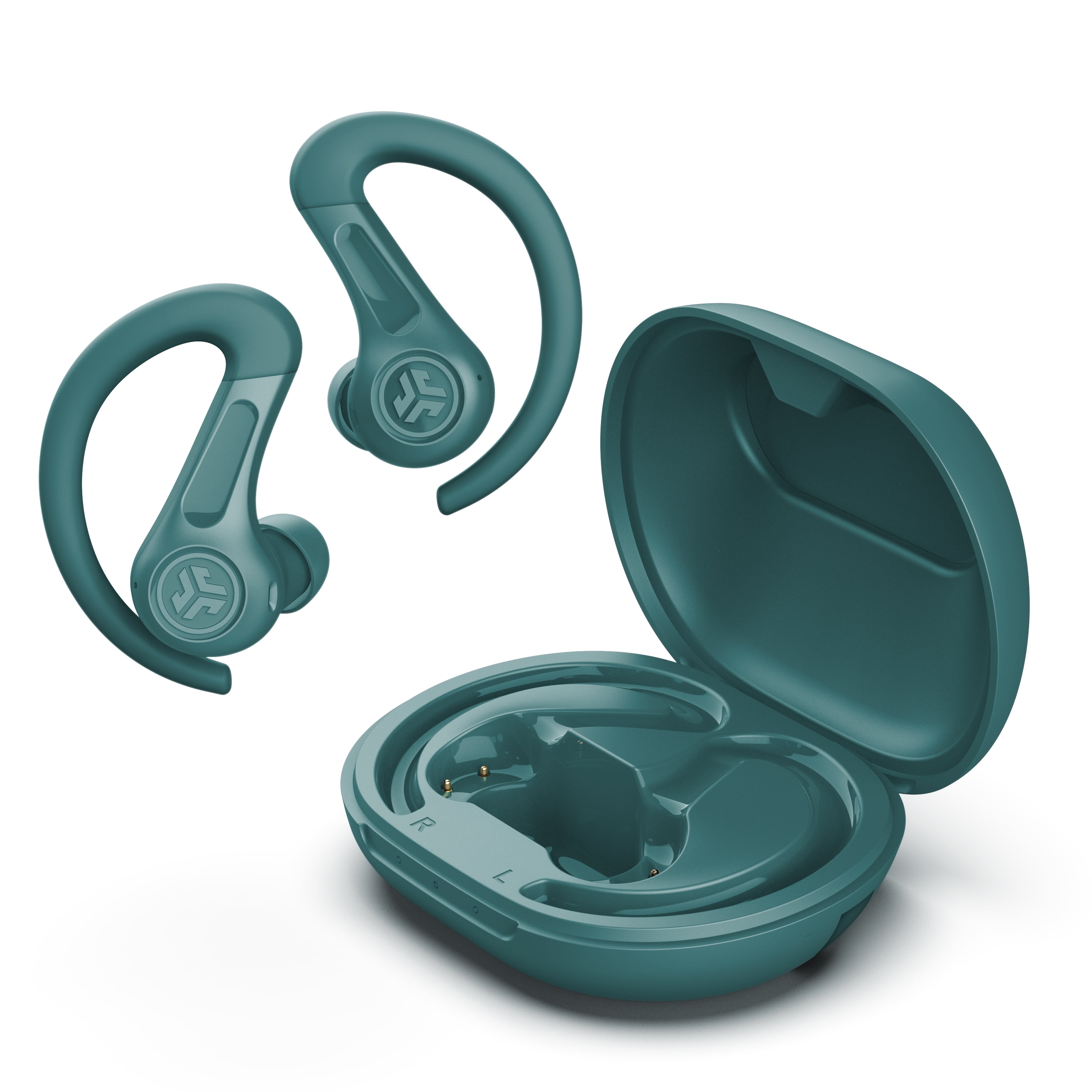 JLab JBuds Air Sport ANC 4 True Wireless Bluetooth Earbuds Charging Case Swipre Controls App Support Hybrid Active Noise Canceling Mulitpoint IP66 Sweatproof Wireless Charging Teal Walmart