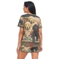 thumbnail image 2 of Women Pajama Sets Short Sleeve Sweatshirts Three Puppies in Basket Casual Tops and Shorts, 2 of 7