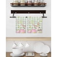 thumbnail image 3 of Sage Green Easter Kitchen Dish Towels for Drying Dishes Set of 3, Spring Easter Bunny Eggs Floral Plaid Waffle Weave Microfiber Hand Tea Bathroom Towels Quick Dry & Absorbent Towel 15.7x23.6, 3 of 7