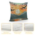 thumbnail image 4 of Patifu Birds Lake Mountains Graphic Decorative Pillow Cover for Home Couch Living Room Bed Sofa, High-Quality Cotton Linen, 1PC 12x12in, 4 of 5