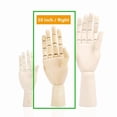 thumbnail image 5 of Wooden Hand Model Hand Figurines Rotatable Joint Drawing Sketch Mannequin Miniatures Desktop Room Decoration 10 Inch, 5 of 5