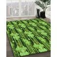 thumbnail image 3 of Ahgly Company Machine Washable Indoor Rectangle Transitional Green Area Rugs, 7' x 9', 3 of 7