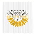 thumbnail image 2 of Ambesonne Saying Shower Curtain, Grow Positive Thoughts Flora, 69"Wx75"L, Earth Yellow White, 2 of 4