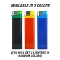 thumbnail image 3 of G.E.I. Ginormous Lighter, Adjustable, Butane Lighter, Value Pack, Assorted, Solid Print, 2 Pack, 3 of 5