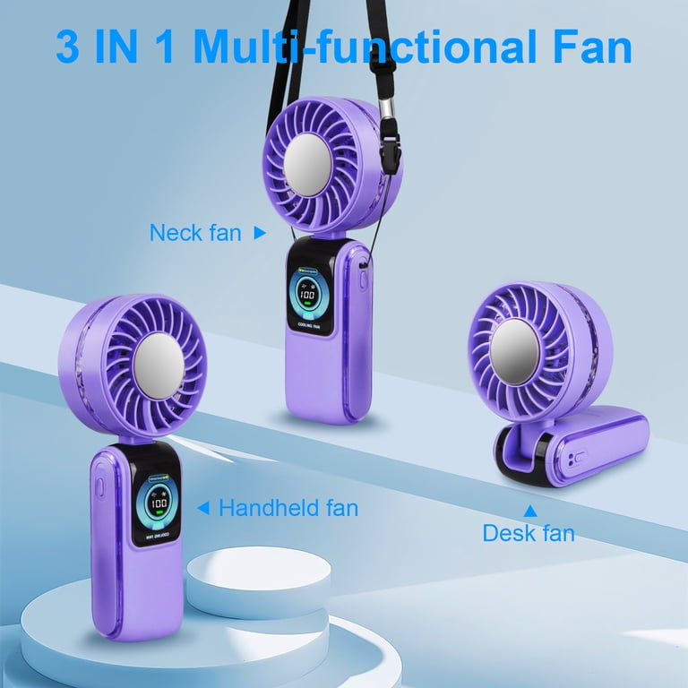 Portable Handheld Fan,5 Gear Wind,Mini Foldable Fan USB