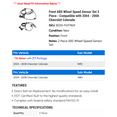 thumbnail image 2 of Front ABS Wheel Speed Sensor Set 2 Piece - Compatible with 2004 - 2008 Chevy Colorado 2005 2006 2007, 2 of 2