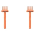 thumbnail image 2 of Vogacara Cepillo de peine 2 en 1, garras, eliminador de polvo de plástico, herramientas de limpieza de mano para salón de peluquería Naranja 2piezas, 2 of 6