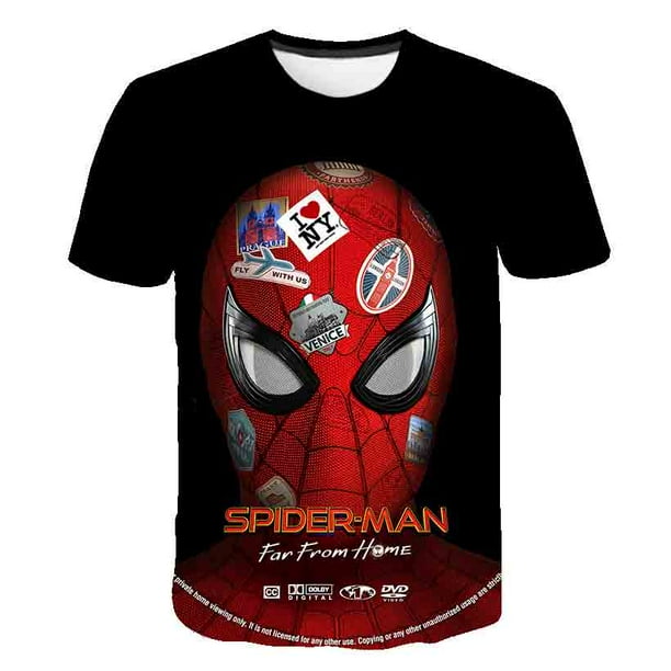 Camisetas de hombre arana para ninos camisetas con estampado de dibujos animados de Marvel para ninas camisetas de Los Vengadores para ninos ropa de manga corta para verano trajes para ninos 5T