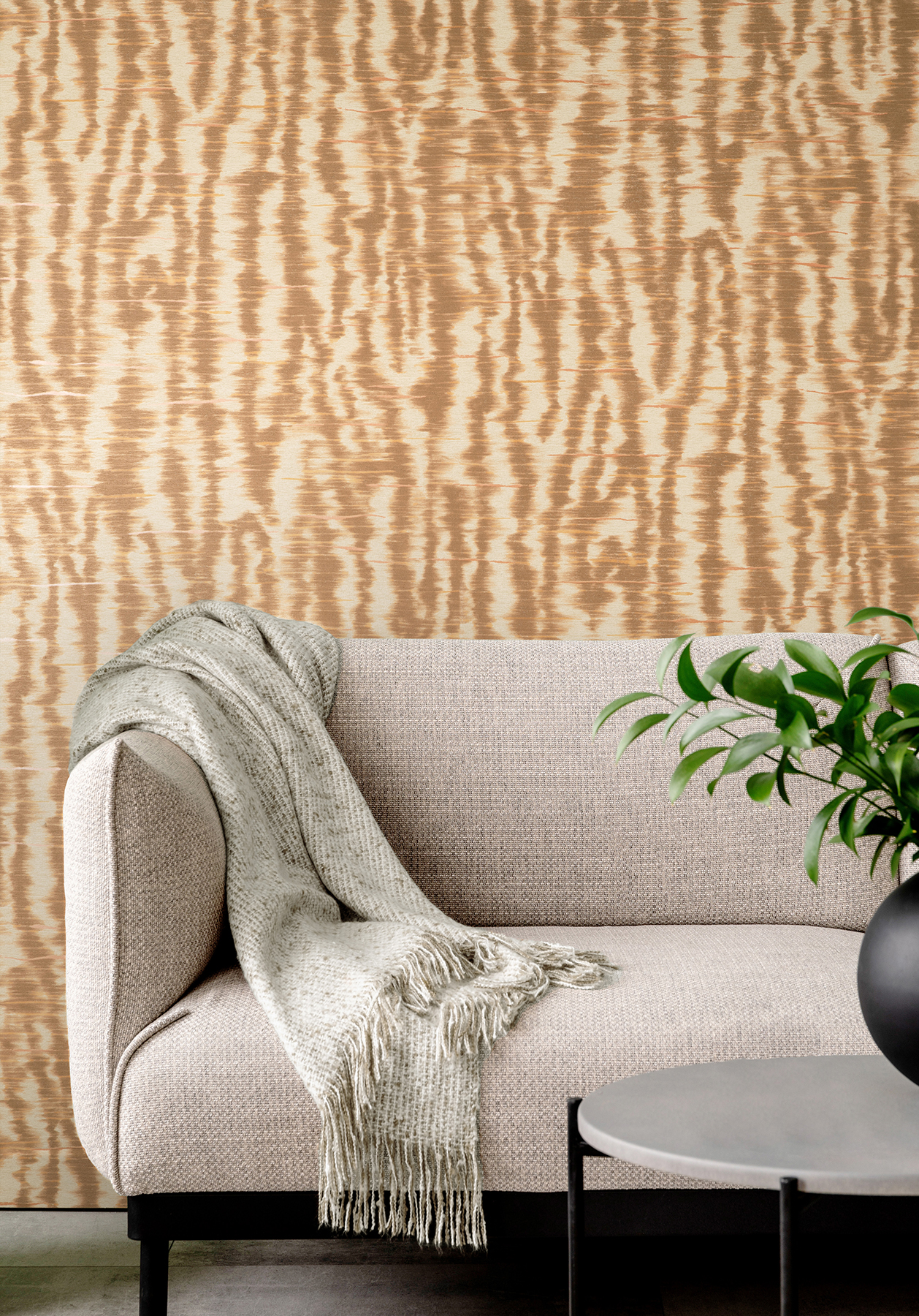 Fine Decor Hartmann Rust Stripe Texture Wallpaper