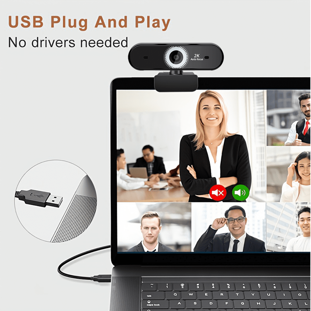 1080 Webcam 60fps 10X Zoom USB Web Cam for Pc  Autofocus for Streaming Video Calling Conference Digital Camera Computer