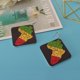 thumbnail image 4 of 2 Pendientes Colgantes De Gancho De Madera Para Mujeres , Joyería Con Estampado De Mapa, Estilo G Hugo Pendientes colgantes de madera, 4 of 10