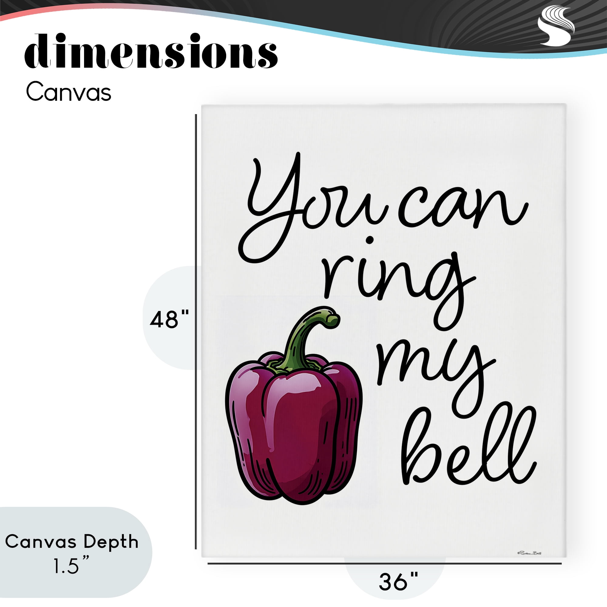 Stupell Industries Ring My Bell Pepper Canvas Wall Art, design by Susan Ball