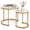White, variant on LIVIZA Modern Nesting Coffee Table Set of 2, 24 in Round Coffee Table for Small Place, End Side Tables Night Stand with Metal Frame,Rustic Brown