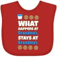thumbnail image 3 of Inktastic What Happens at Grandma's Boys or Girls Baby Bib, 3 of 4